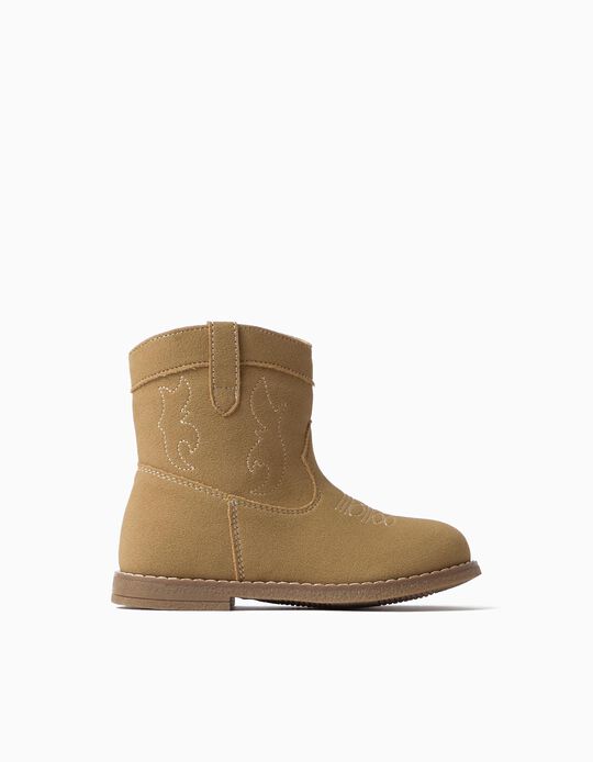 Comprar Online Botas Cowboy Bordadas, Menina, Bege