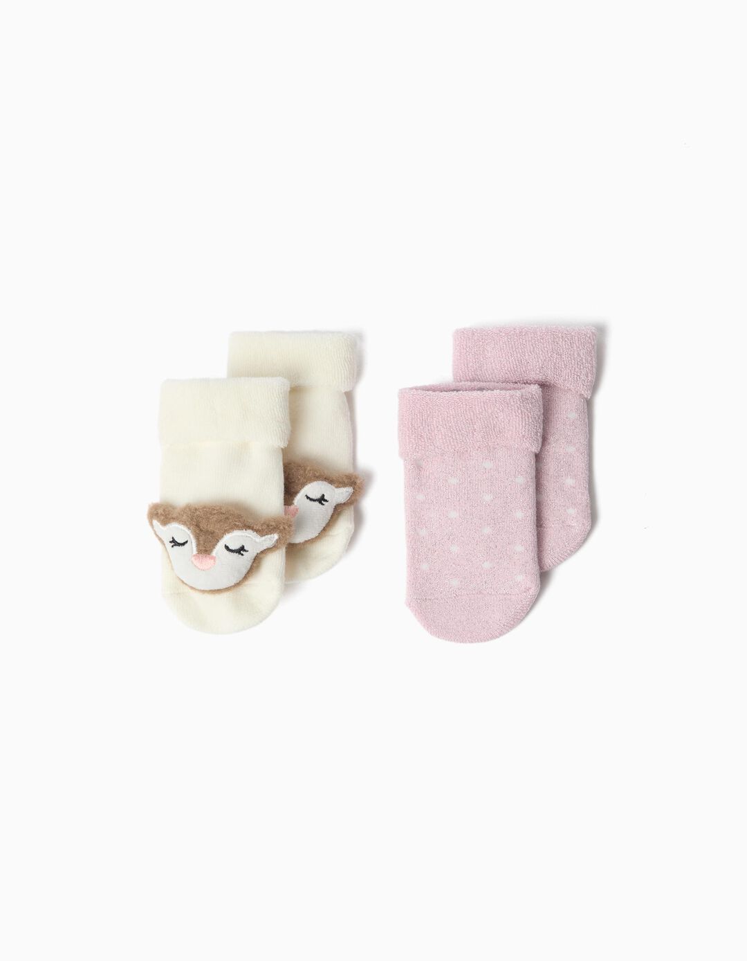 Pack 2 Pares De Meias Natal, Menina, Cru