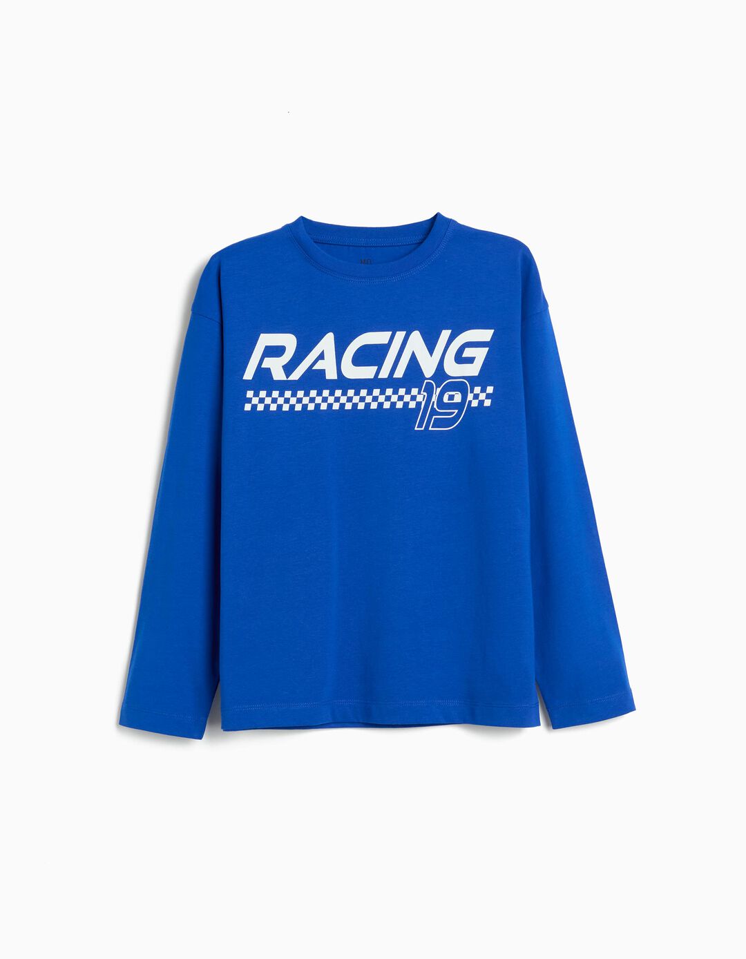 T-shirt de Manga Comprida, Menino, Azul