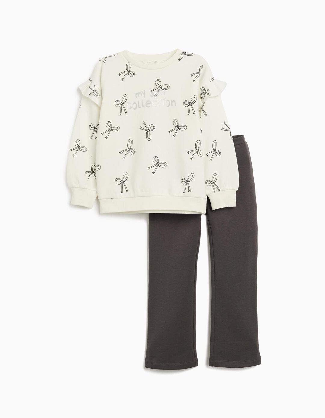 Conjunto Sweatshirt e Leggings, Menina, Branco