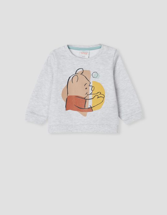 Sweatshirt Winnie-the-Pooh, Recém-Nascido, Cinza