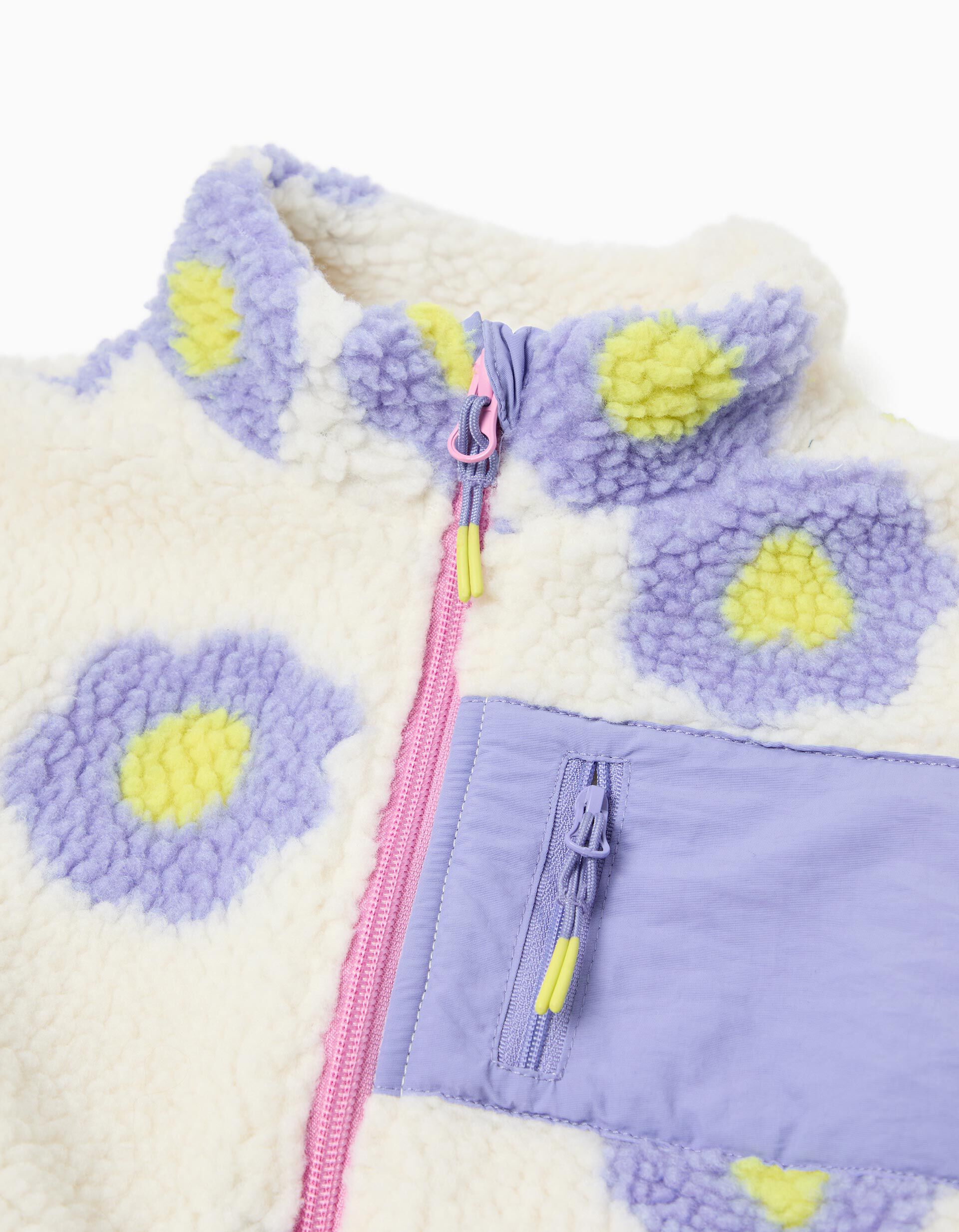 Comprar Online Casaco de Sherpa, Menina, Branco