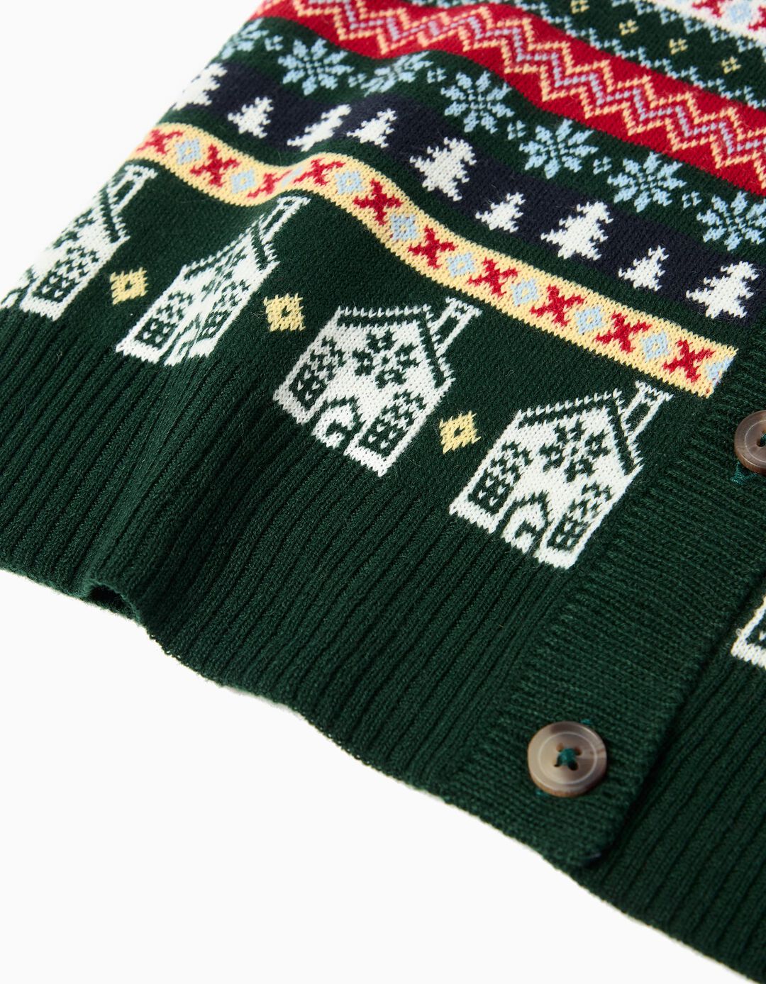 Colete de Malha, Menina, Verde Escuro