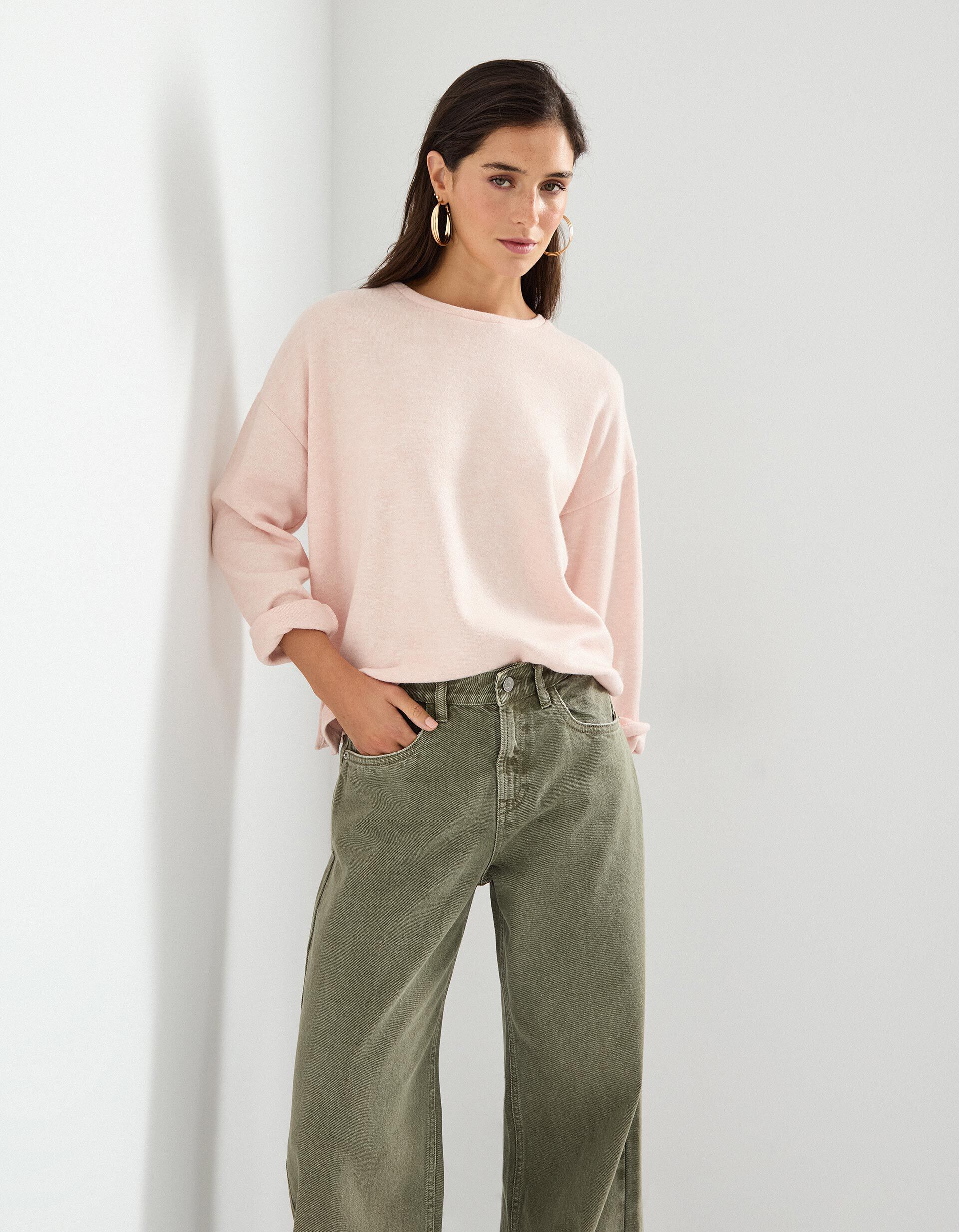 Comprar Online T-shirt de Manga Comprida, Mulher, Rosa