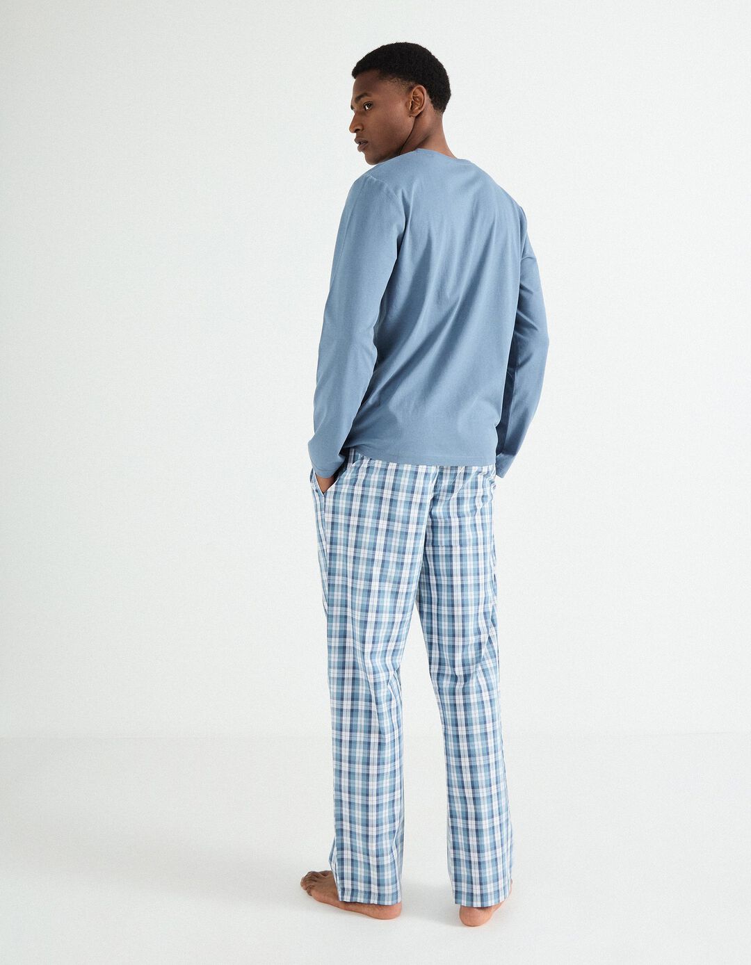 Pijama 'Popline', Homem, Azul 