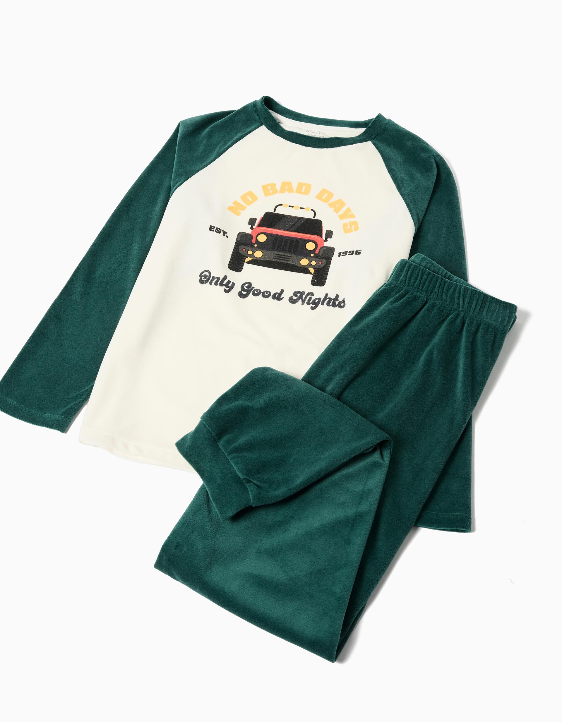Comprar Online Pijama Veludo, Menino, Verde Escuro