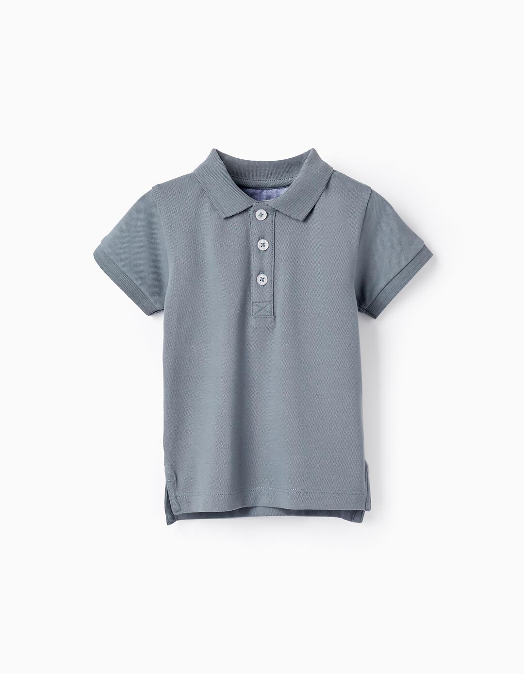 Short Sleeve Cotton Piqué Polo for Baby Boys 'B&S', Blue