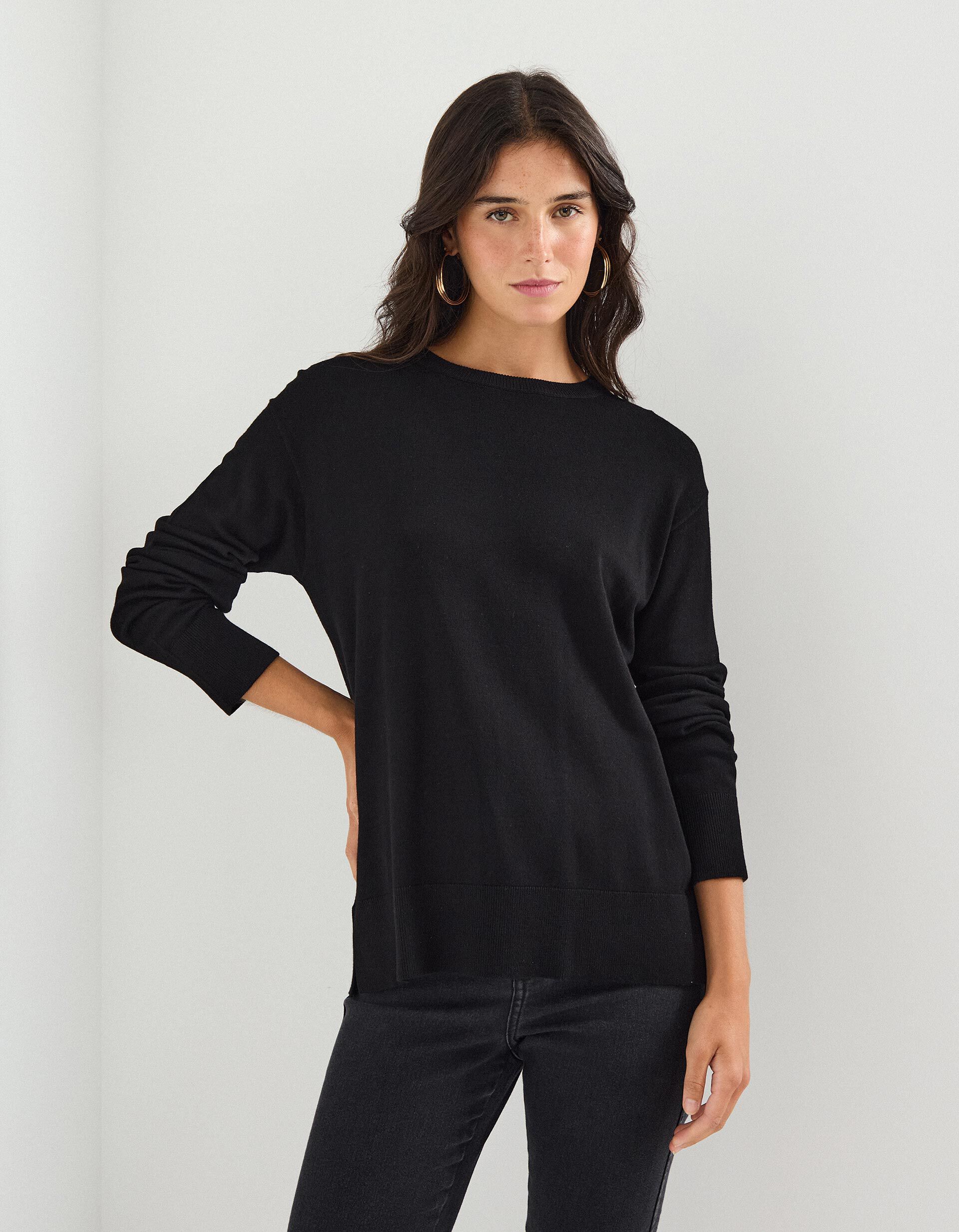 Comprar Online Camisola de Malha, Mulher, Preto 