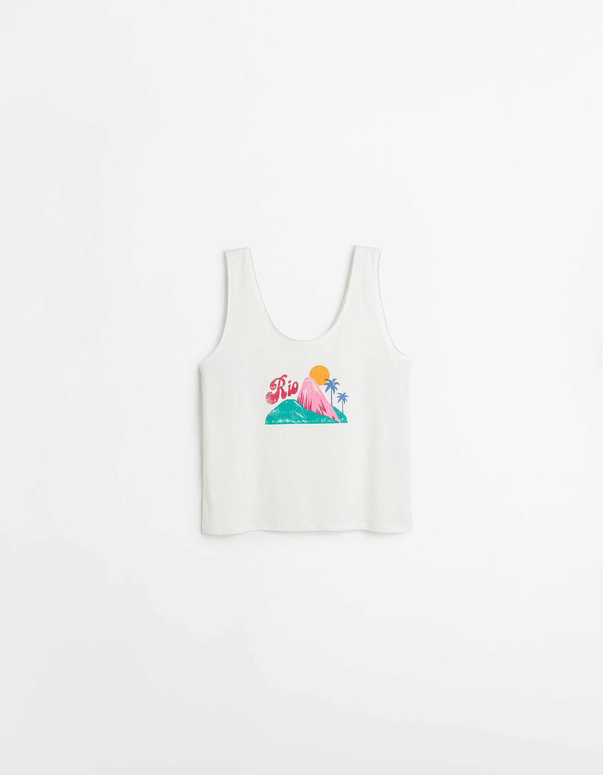 Comprar Online Top Estampado, Mulher, Branco