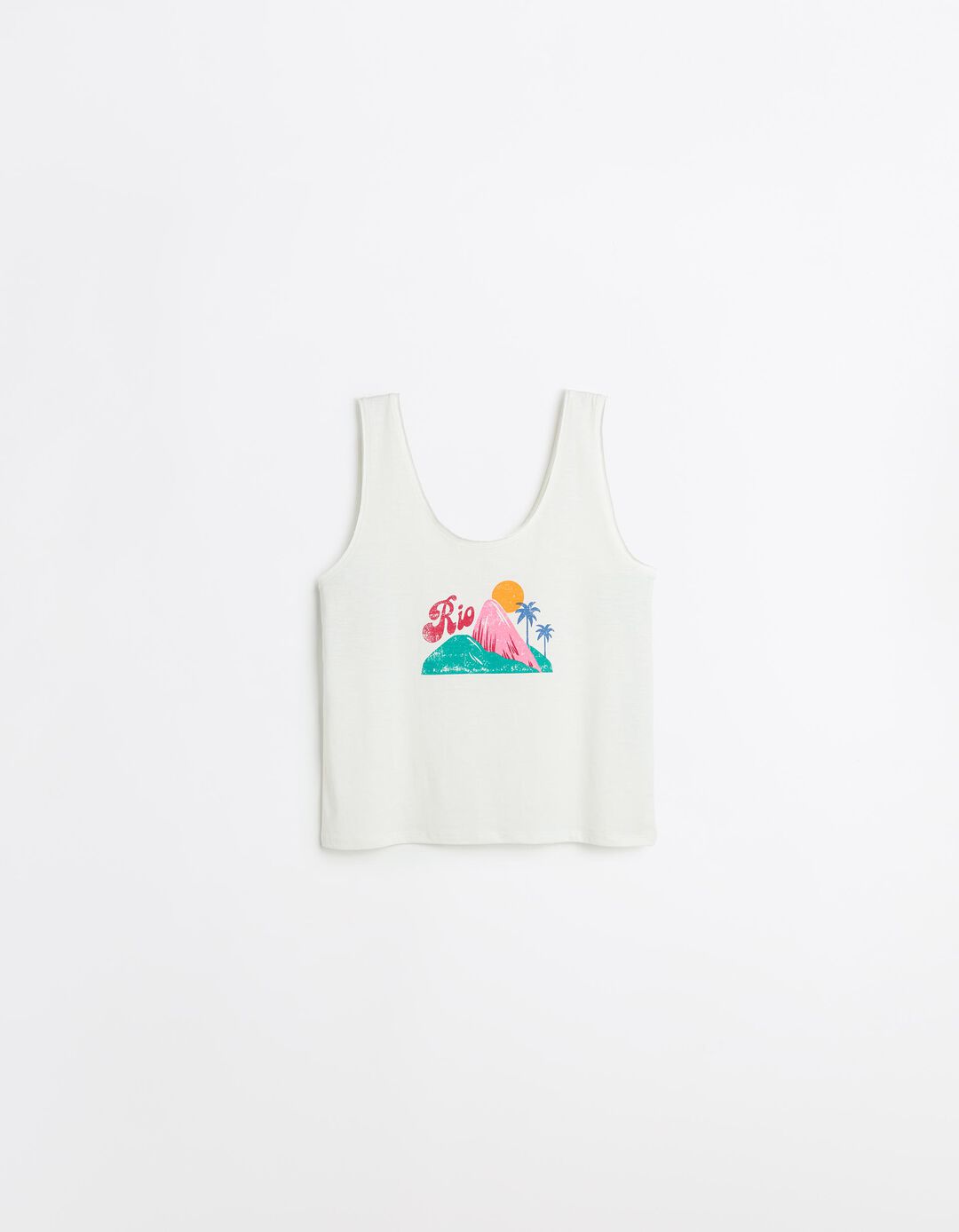 Top Estampado, Mulher, Branco