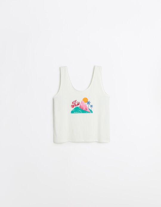 Comprar Online Top Estampado, Mulher, Branco