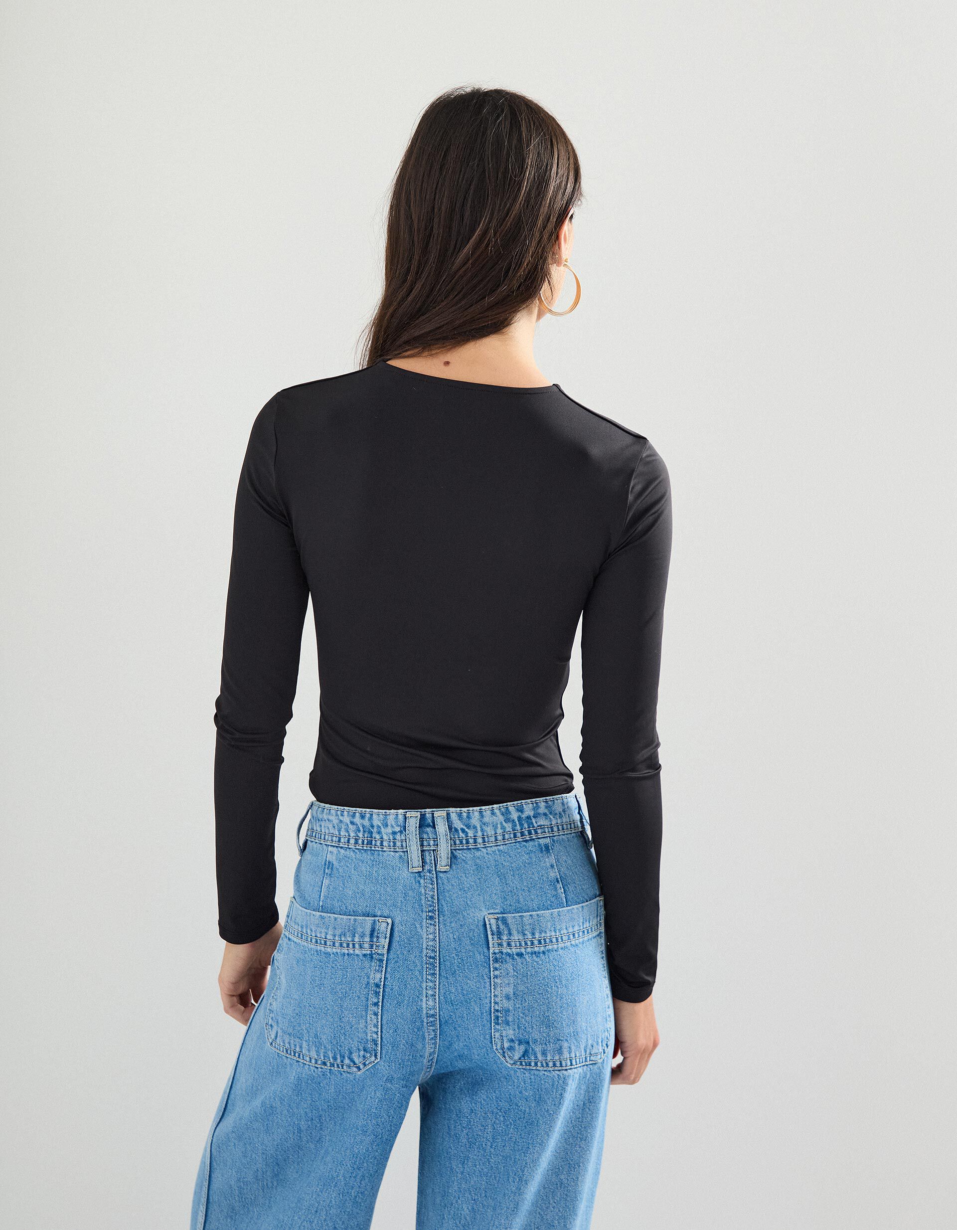 Comprar Online Body de Manga Comprida, Mulher, Preto