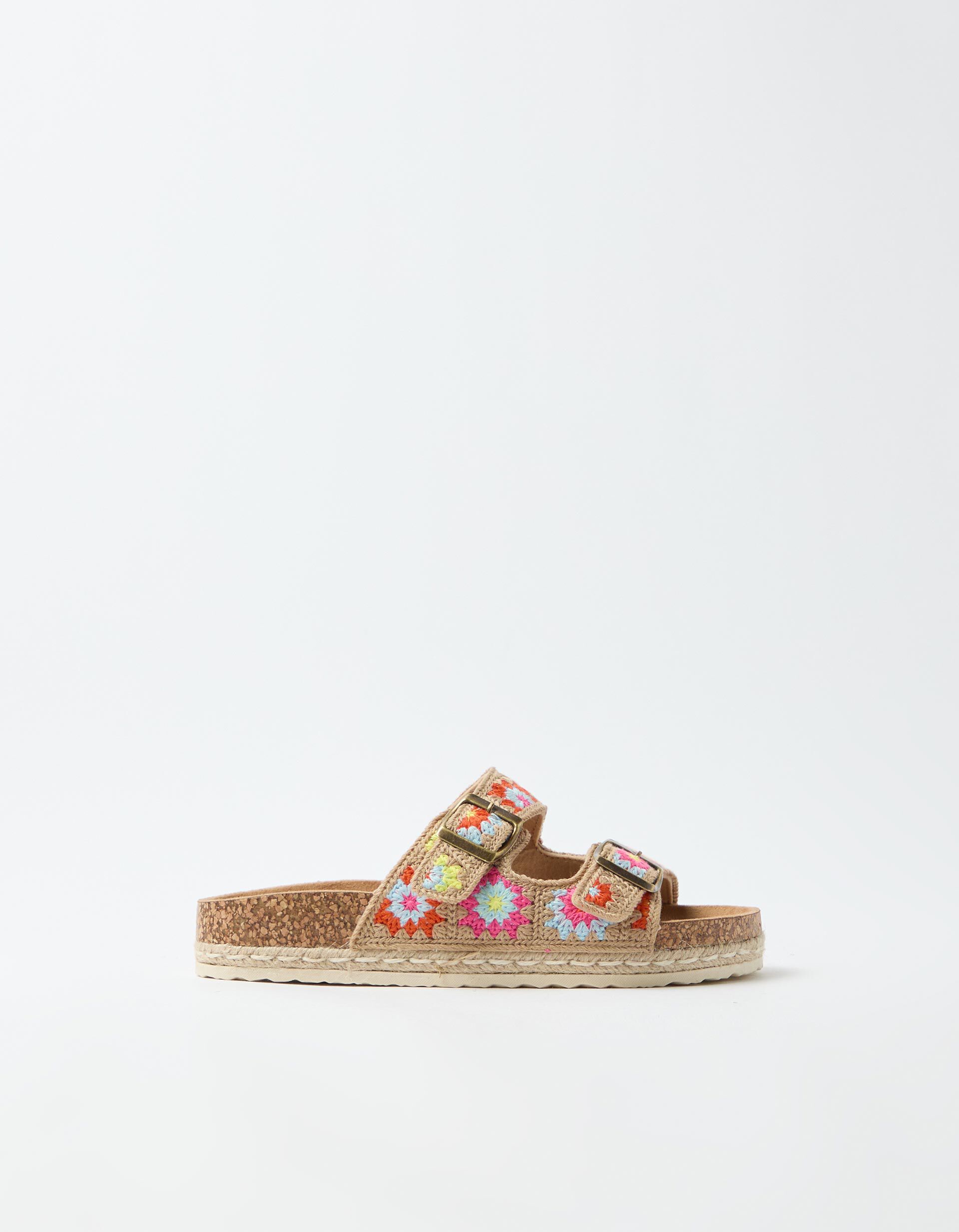 Comprar Online Sand&aacute;lias Crochet, Mulher, Bege