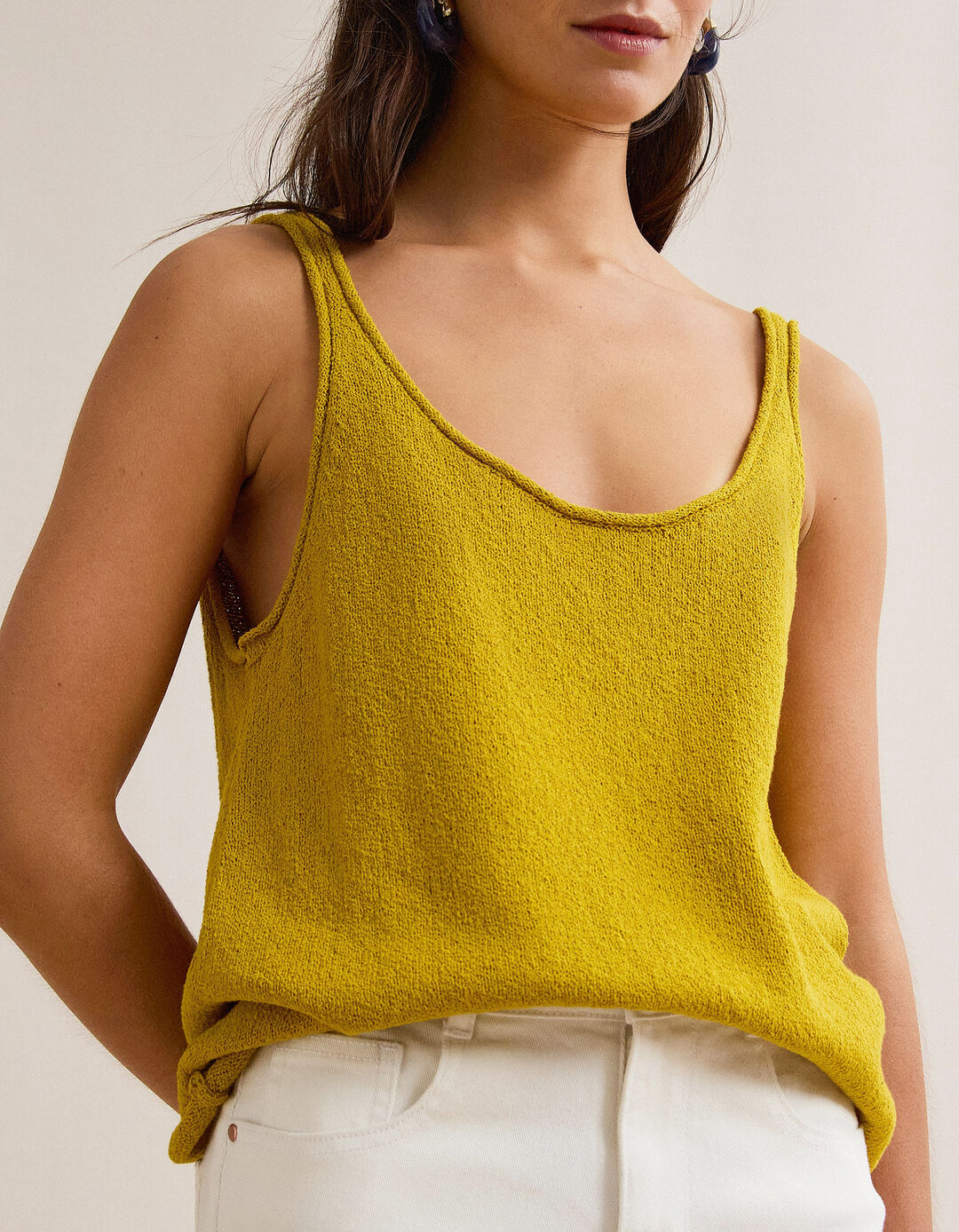 Top de Malha, Mulher, Amarelo
