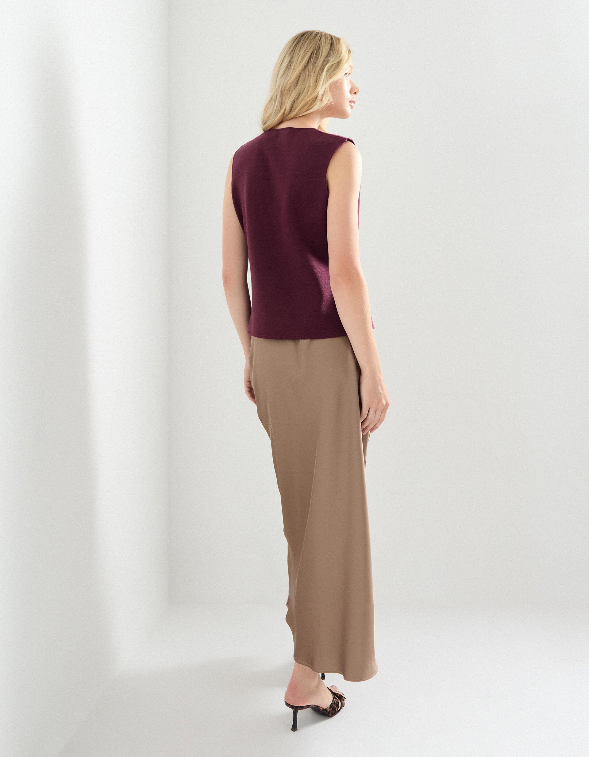 Comprar Online Saia Comprida de Cetim, Mulher, Bege Escuro