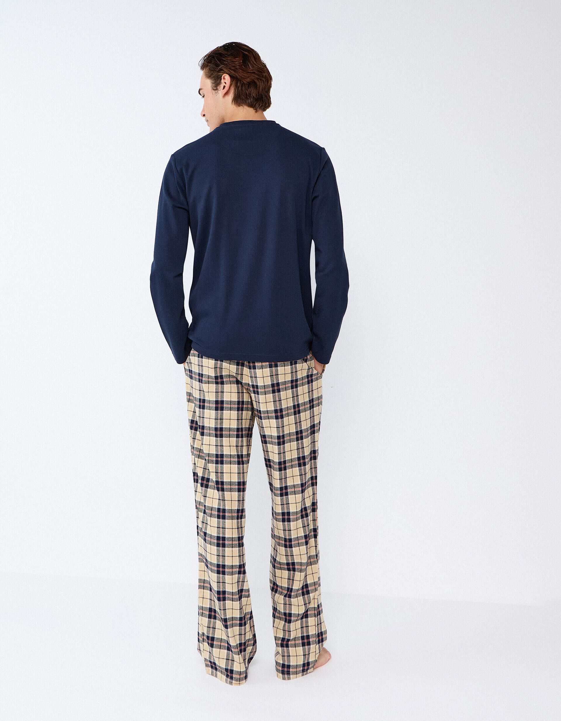 Comprar Online Pijama De Flanela, Homem, Azul Escuro