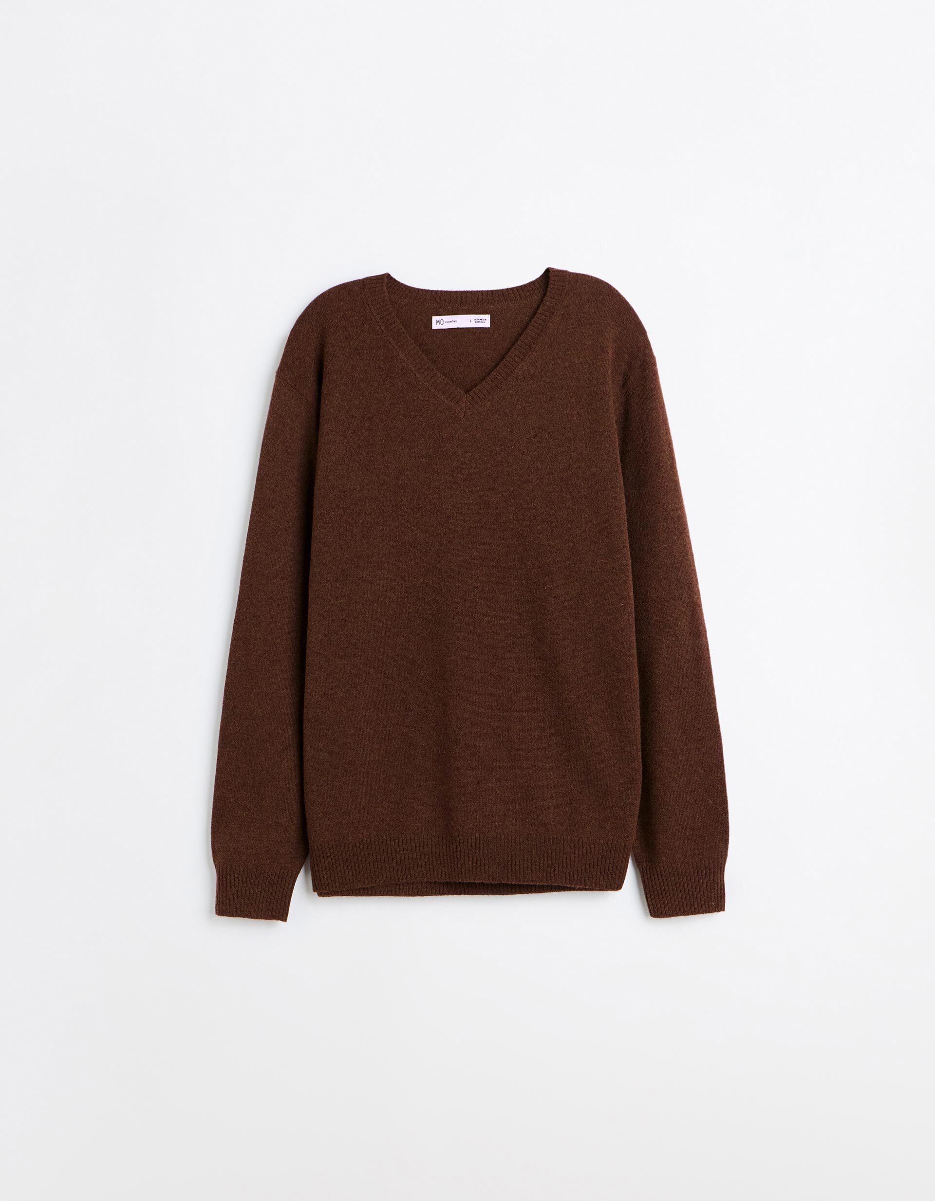Comprar Online Camisola Com Mistura De L&atilde;, Homem, Castanho