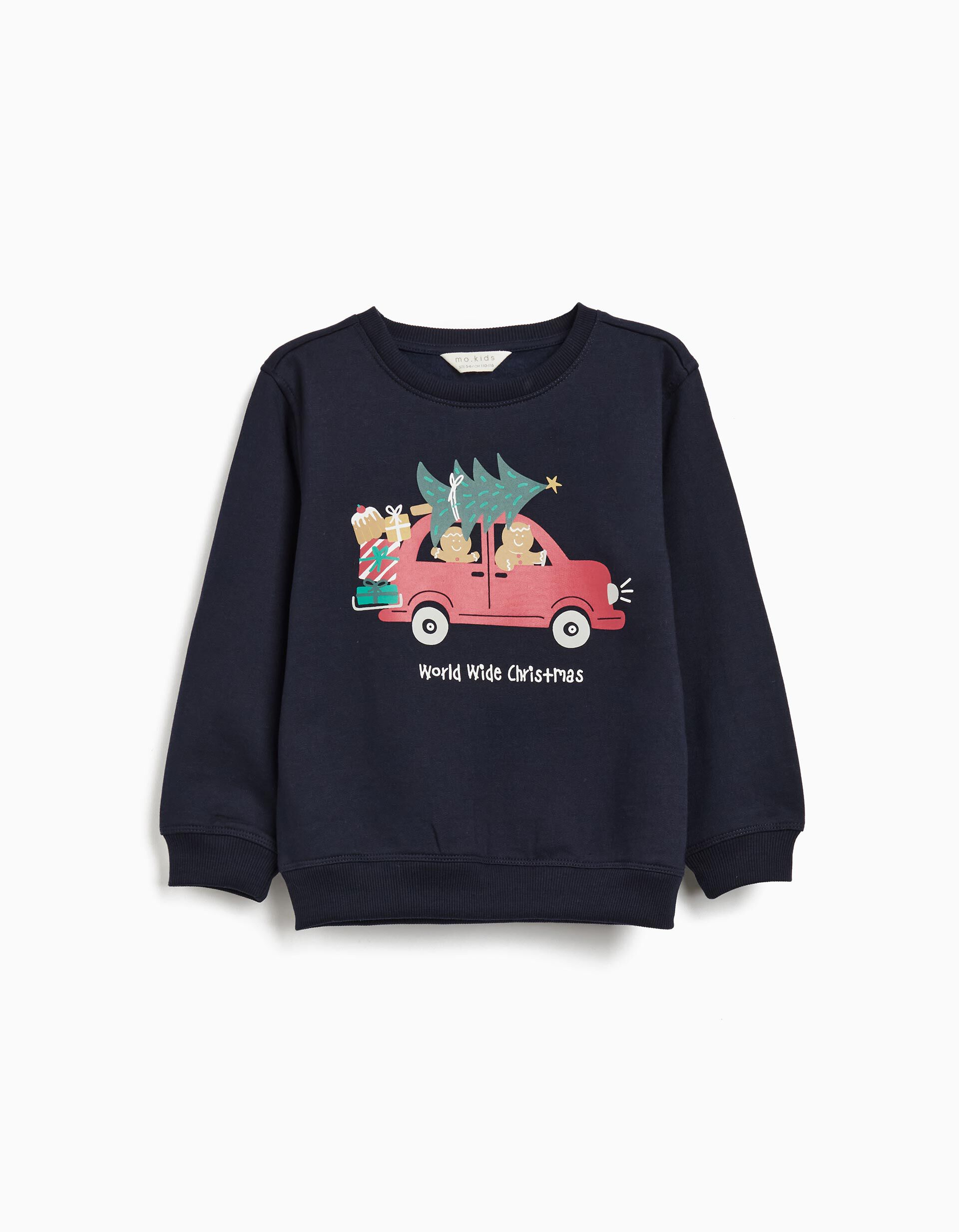 Comprar Online Sweatshirt de Natal, Menino, Azul Escuro 
