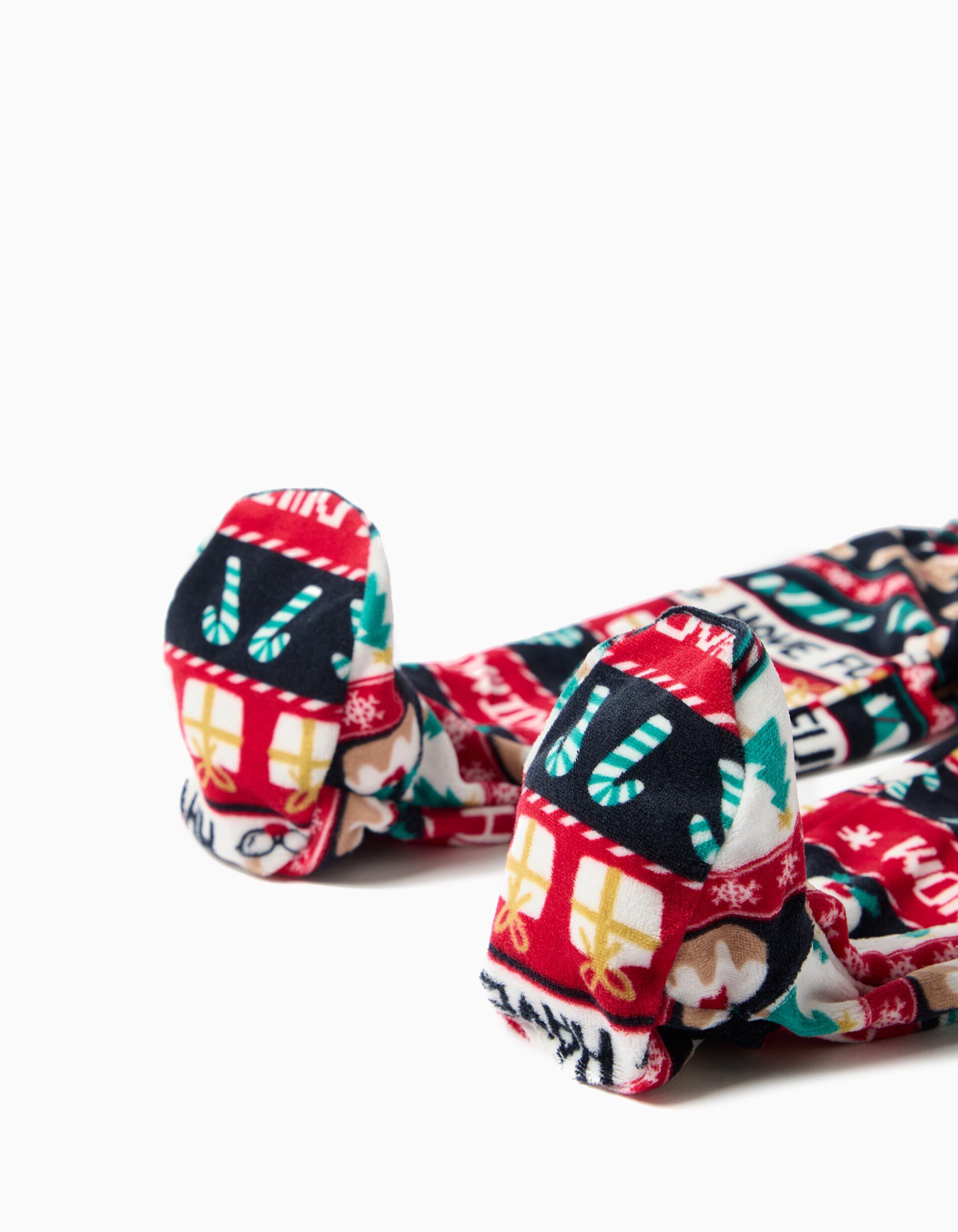 Comprar Online Babygrow Aveludado de Natal, Rec&eacute;m-Nascido, Azul Escuro