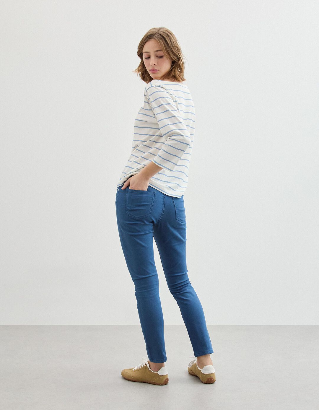 Cal&ccedil;as de Ganga 'Skinny', Mulher, Azul