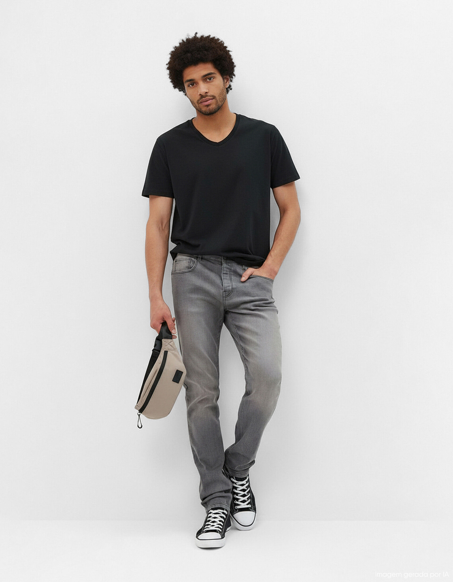 Comprar Online Cal&ccedil;as Skinny-fit, Homem, Cinza