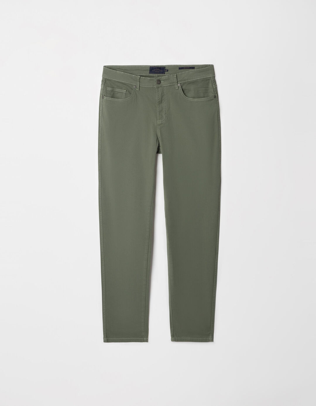 'Slim fit' pants, Men, Dark Green