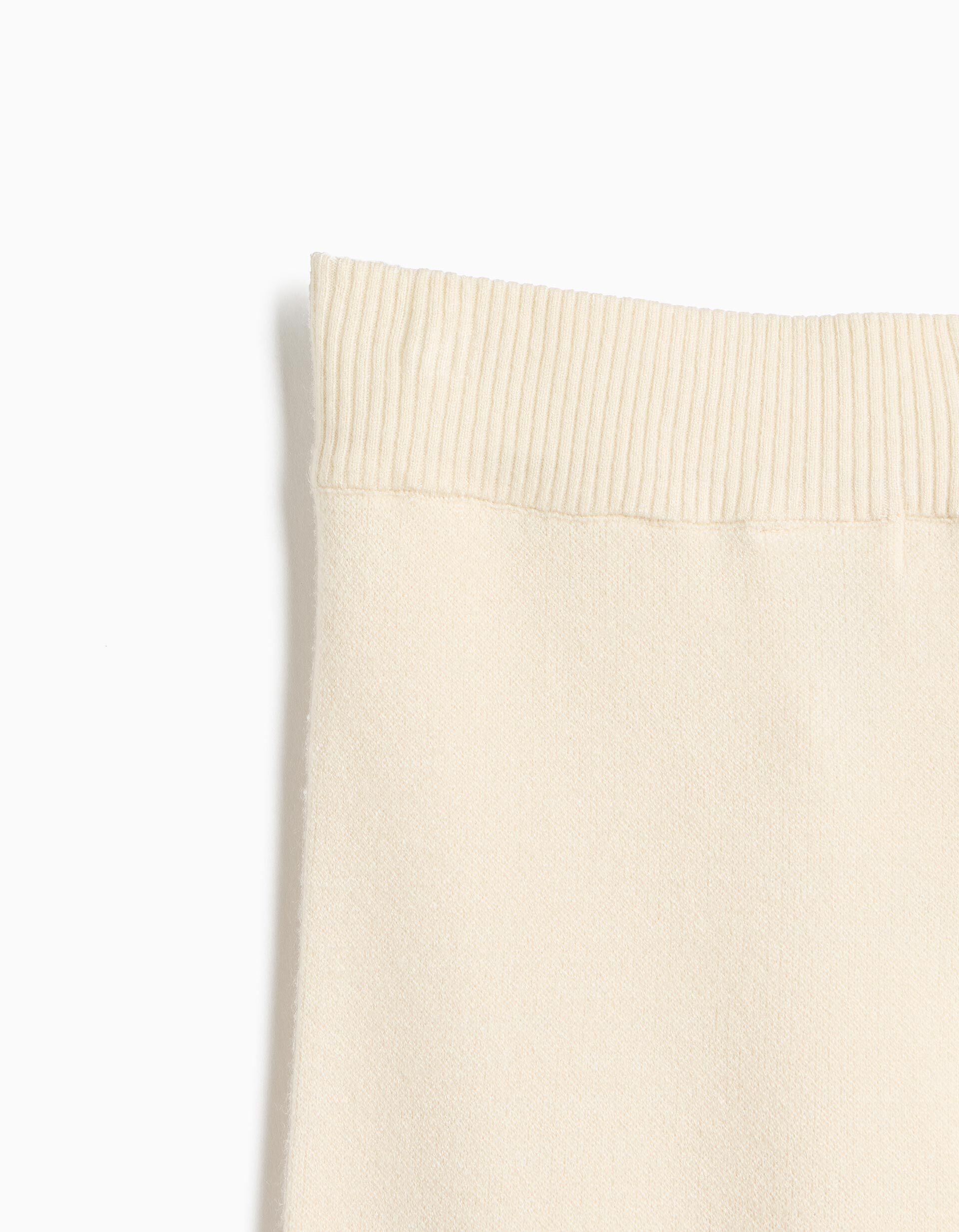 Comprar Online Cal&ccedil;as De Malha 'Wide Leg', Menina, Bege Claro