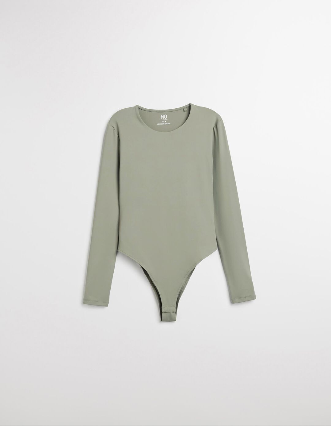 Body de Manga Comprida, Mulher, Verde Escuro