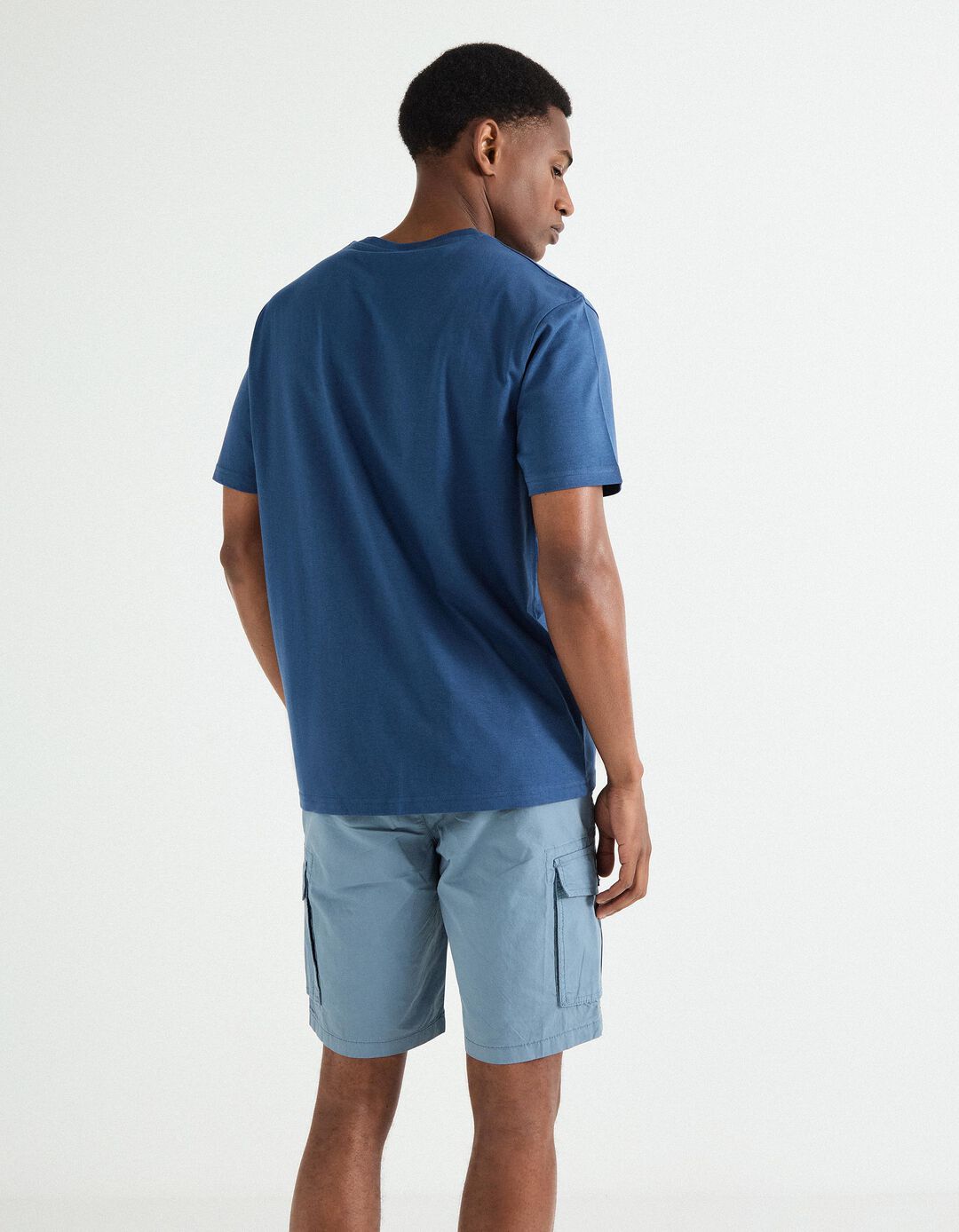T-shirt Print, Homem, Azul Escuro