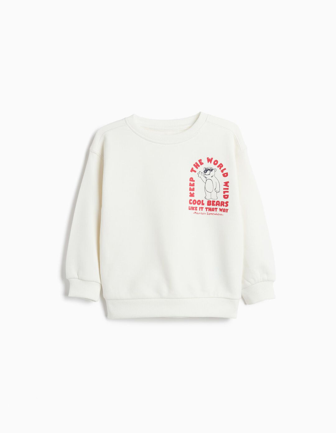 Sweatshirt De Felpa, Menino, Branco