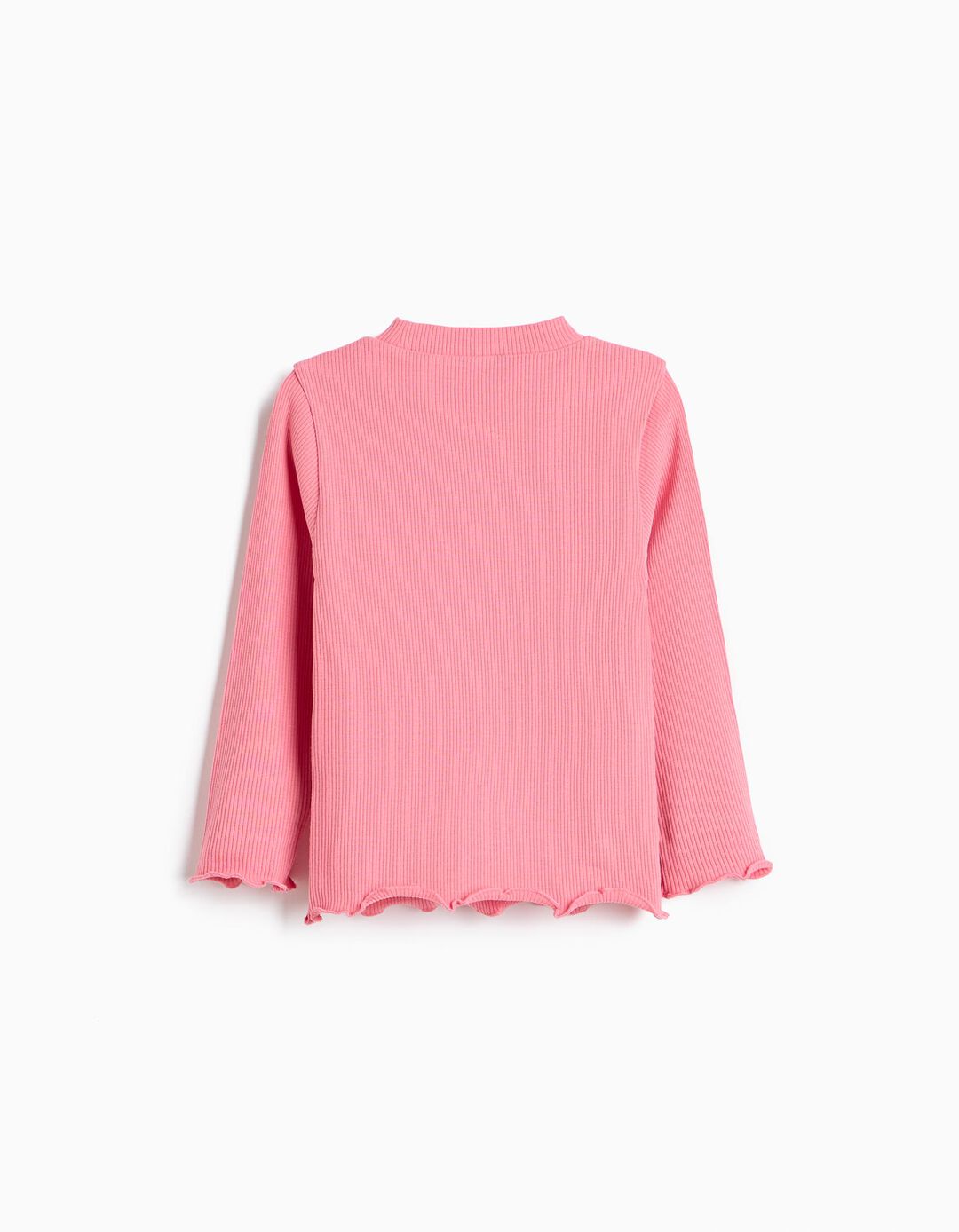 Camisola Canelada, Menina, Rosa