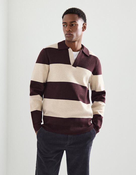 Comprar Online Polo de Malha, Homem, Castanho Claro