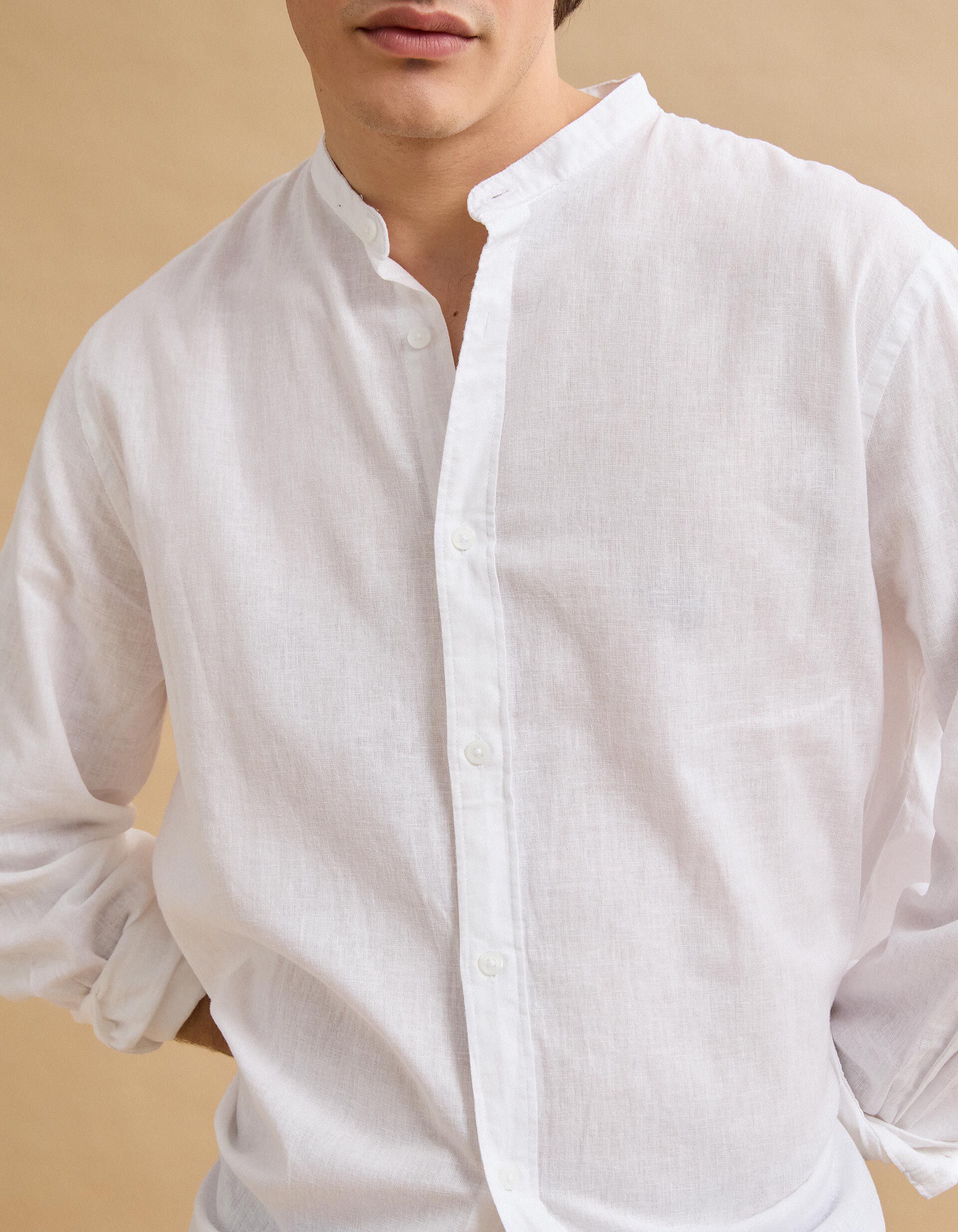 Comprar Online Camisa com Linho, Homem, Branco