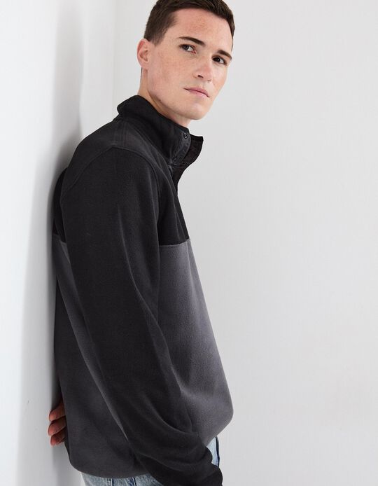 Comprar Online Camisola Polar, Homem, Cinzento Escuro