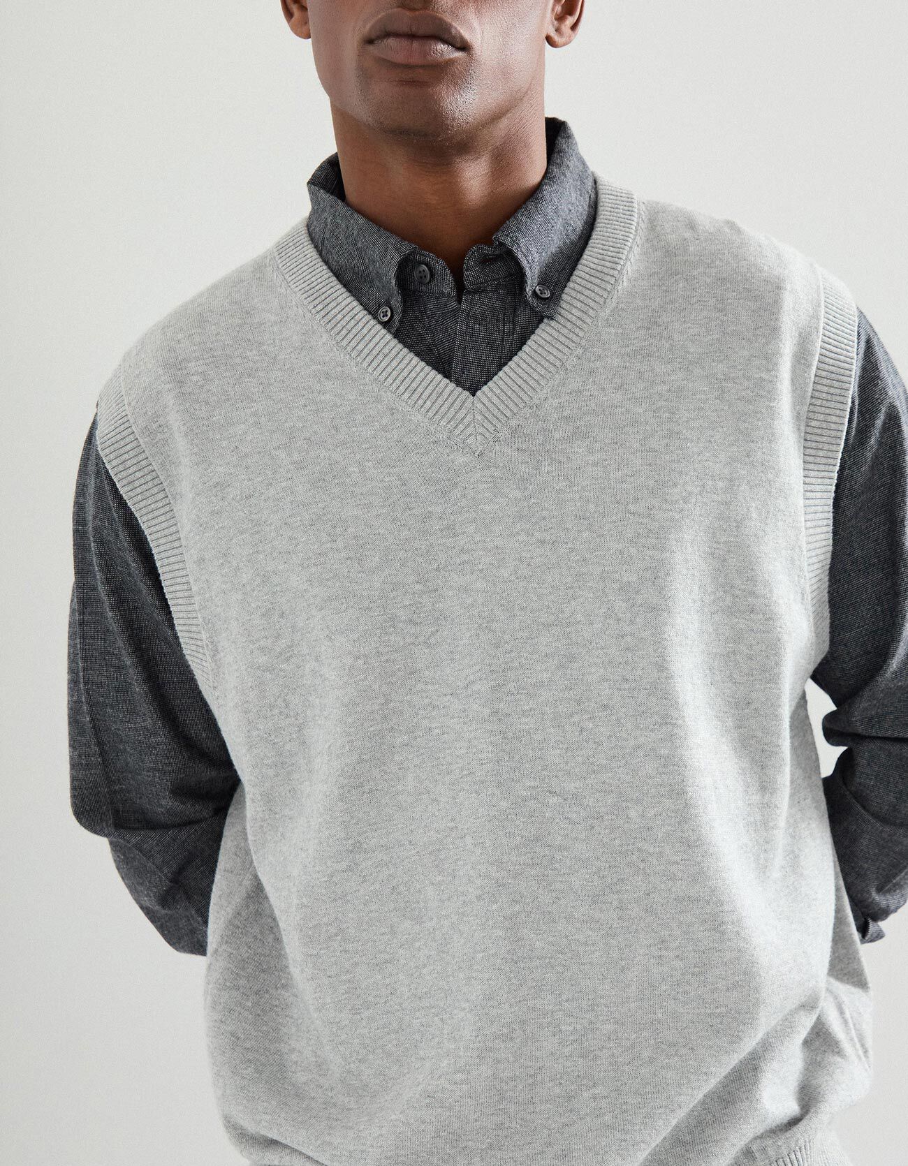 Comprar Online Colete com Caxemira, Homem, Cinzento Claro 