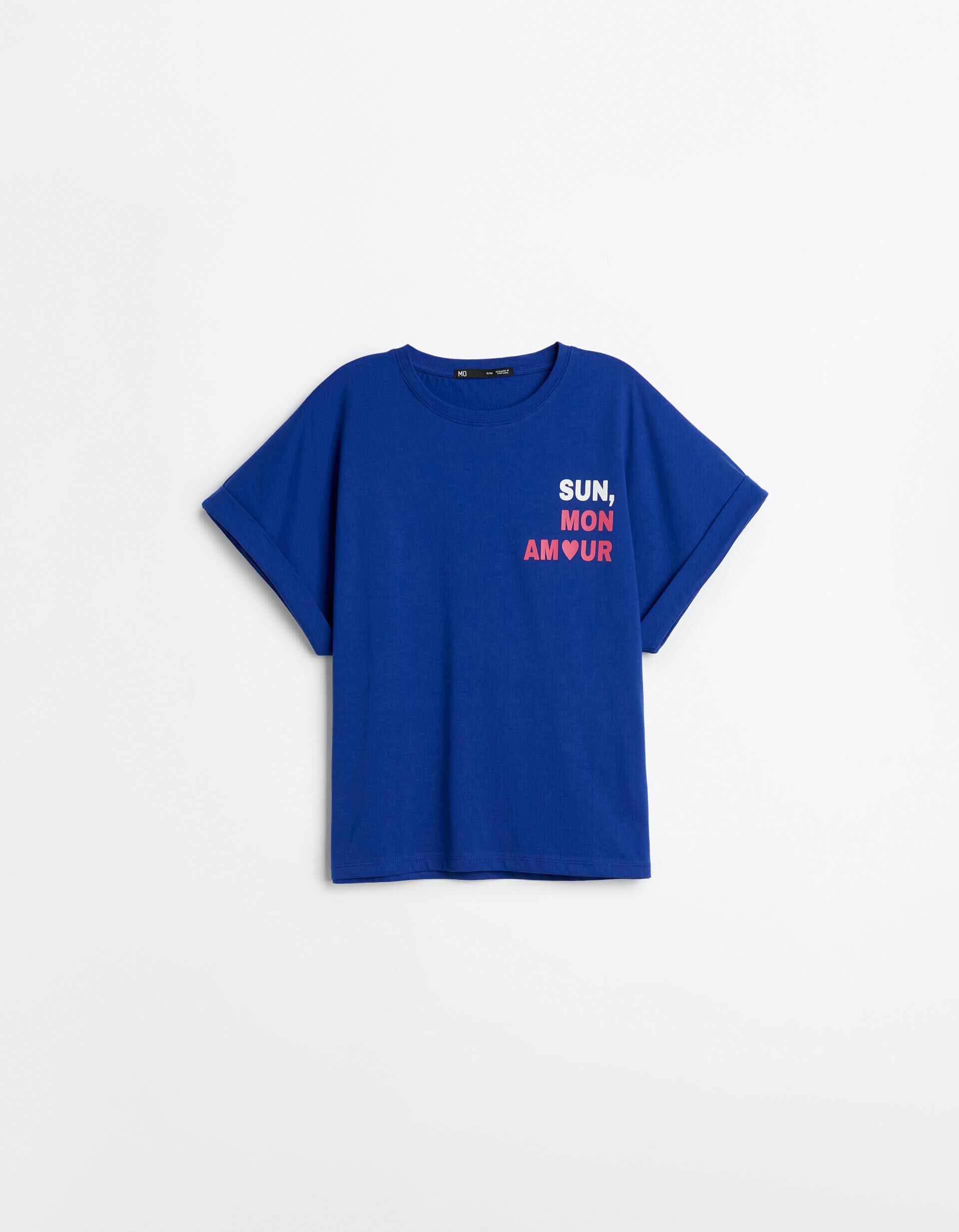 Comprar Online T-shirt com Estampado, Mulher, Azul