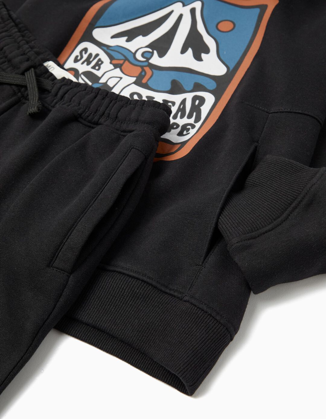 Conjunto de Jogging, Menino, Preto