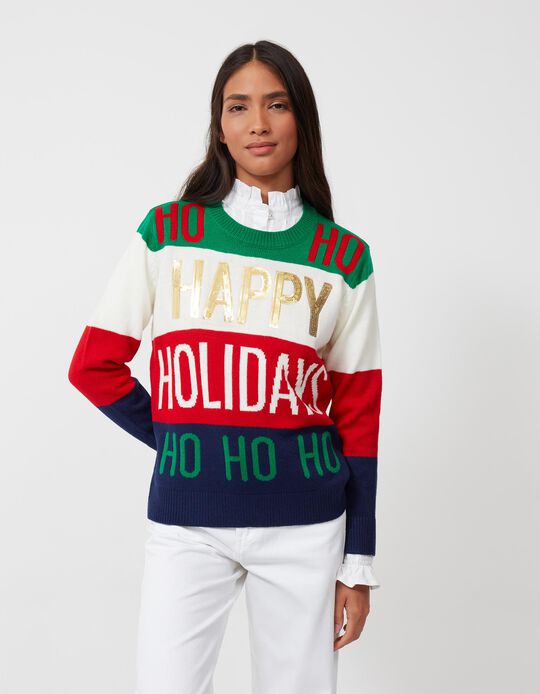 Knitted Christmas Jumper, Women, Multicolour