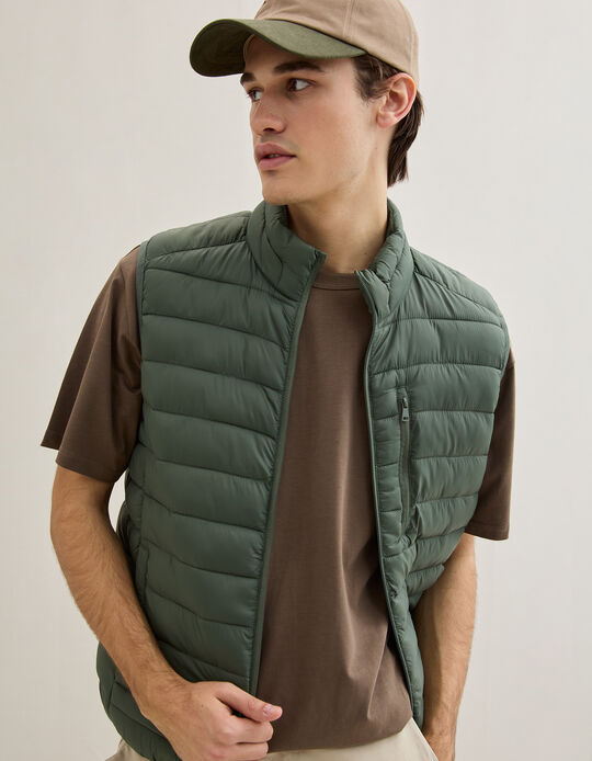 Comprar Online Colete Acolchoado, Homem, Verde Escuro