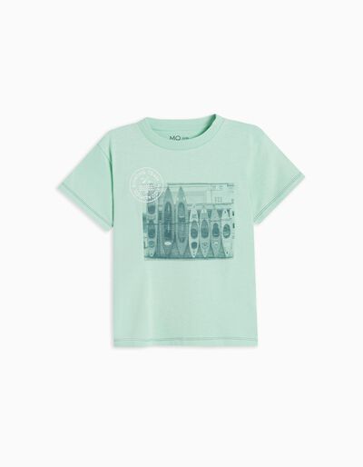 T-shirt, Menino, Verde Claro