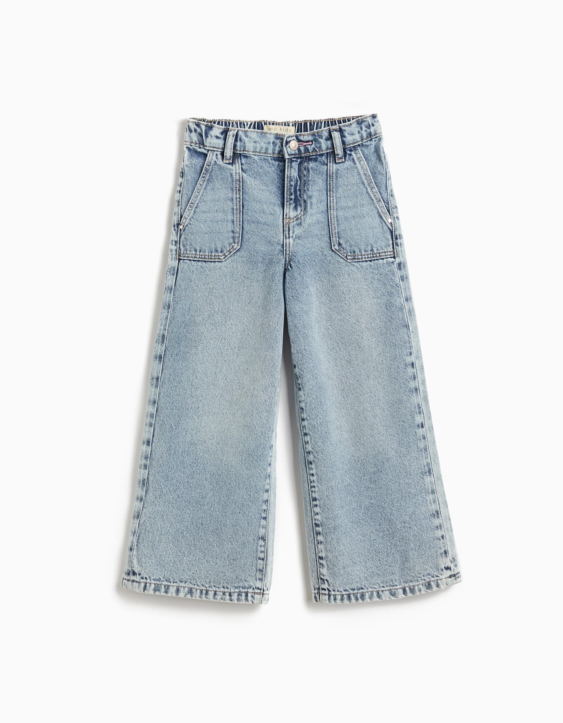 Comprar Online Cal&ccedil;as de Ganga Wide Leg, Menina, Azul Claro 