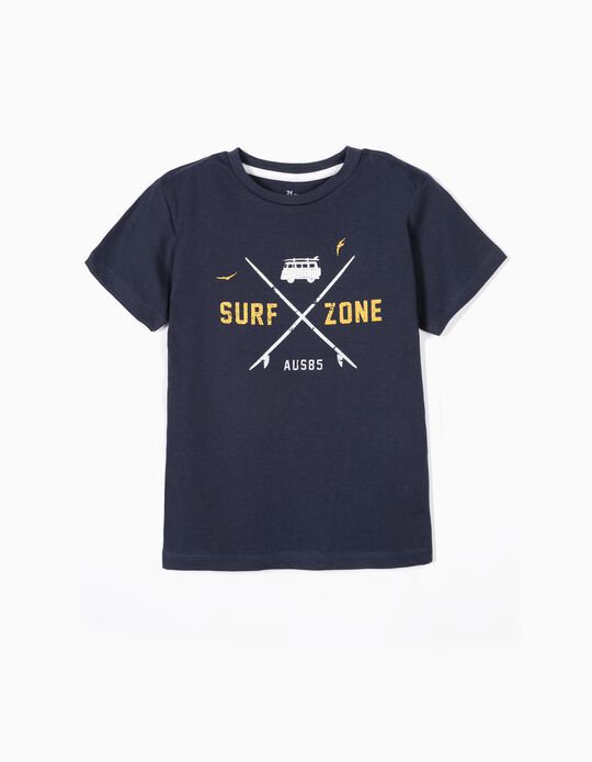 T-shirt para Menino 'Surf Zone', Azul Escuro