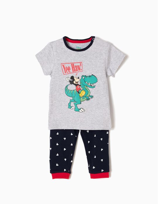 Pijama Manga Curta e Cal&ccedil;as Mickey & Dino