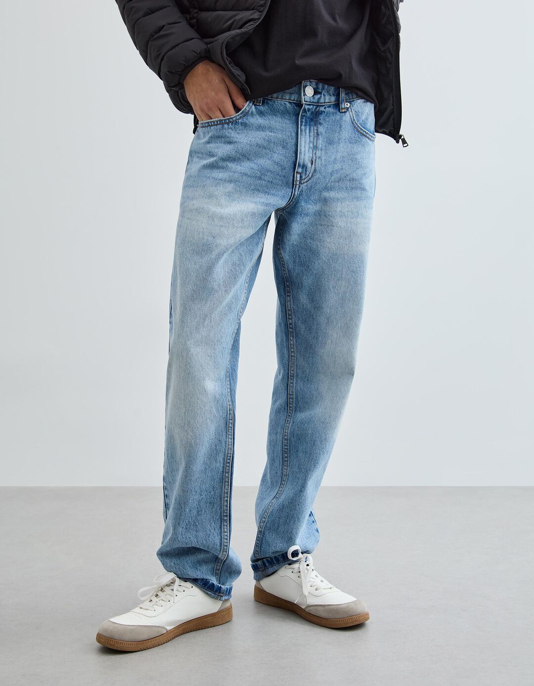 Cal&ccedil;as de Ganga 'Slim Fit', Homem, Azul Claro