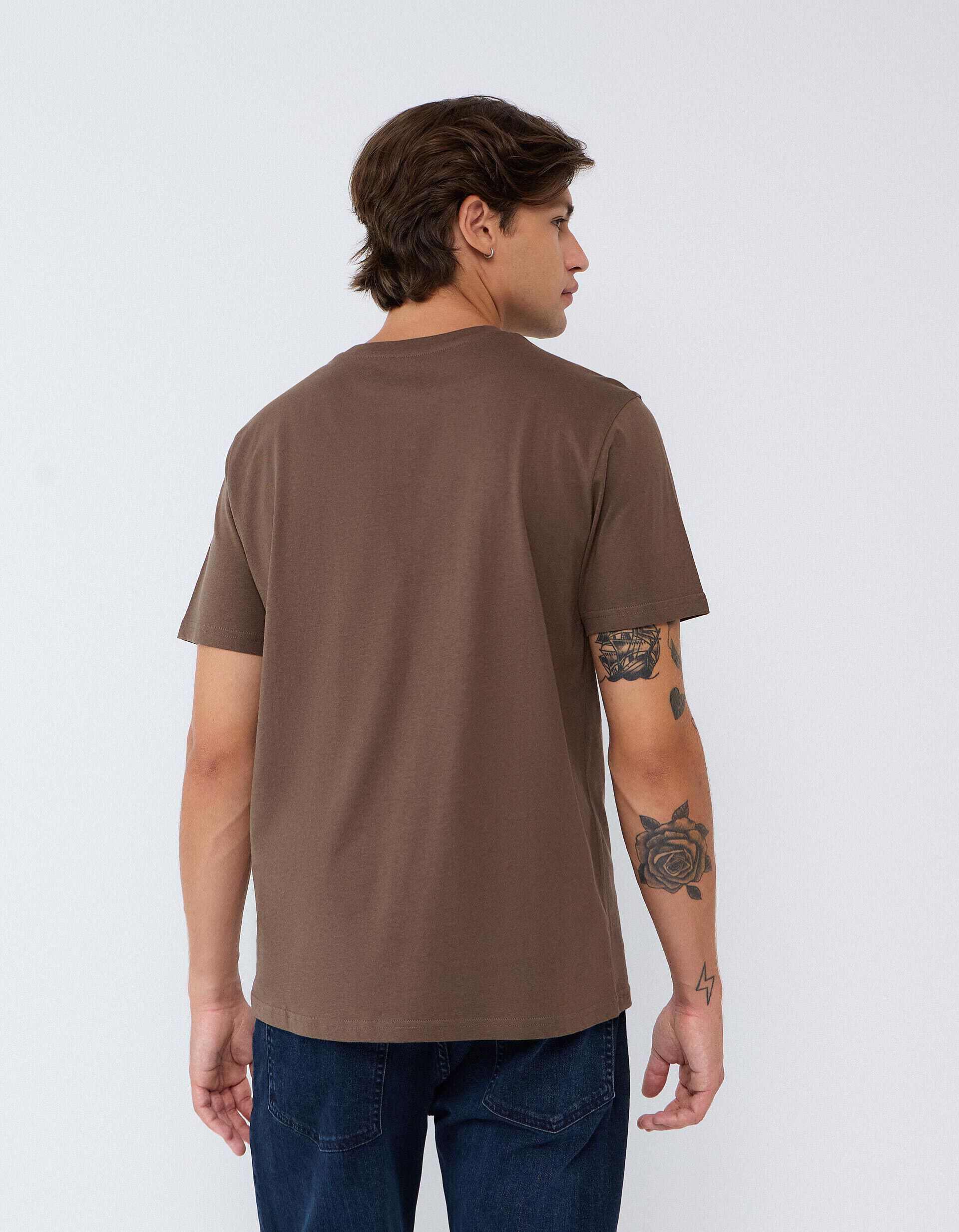 Comprar Online T-shirt Jersey Estampada, Homem, Castanho