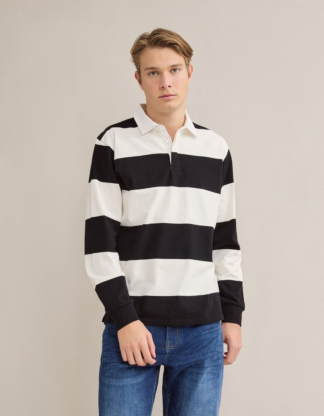 Polo Jersey, Homem, Preto