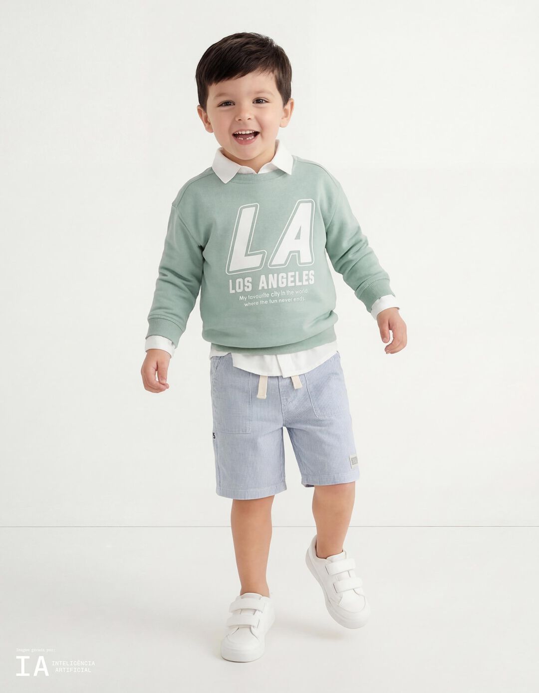 Cal&ccedil;&otilde;es Riscas, Menino, Azul