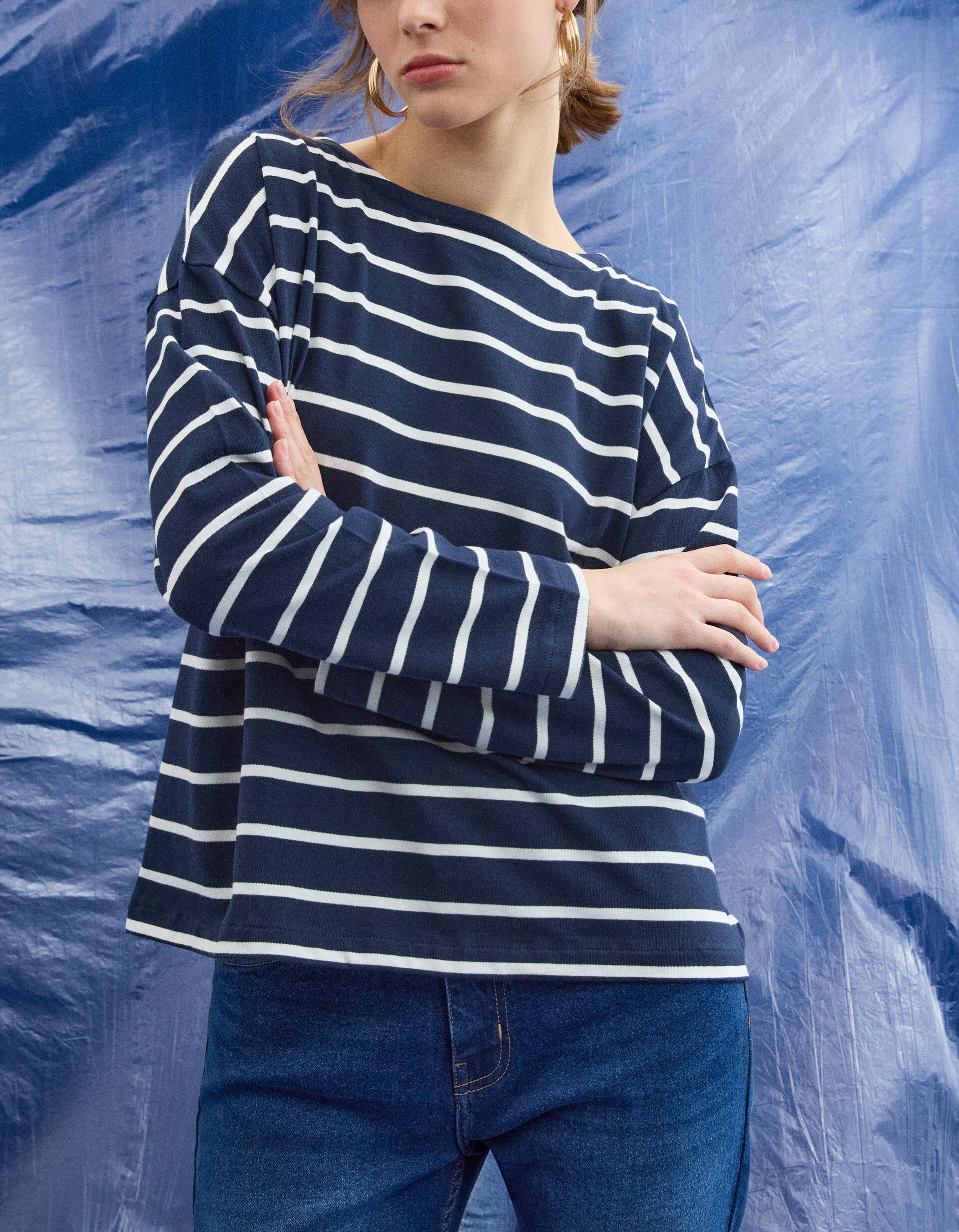 Comprar Online T-shirt Manga Comprida, Mulher, Azul Escuro