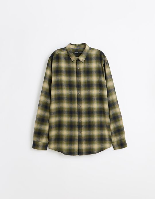 Comprar Online Camisa De Flanela Xadrez, Homem, Verde