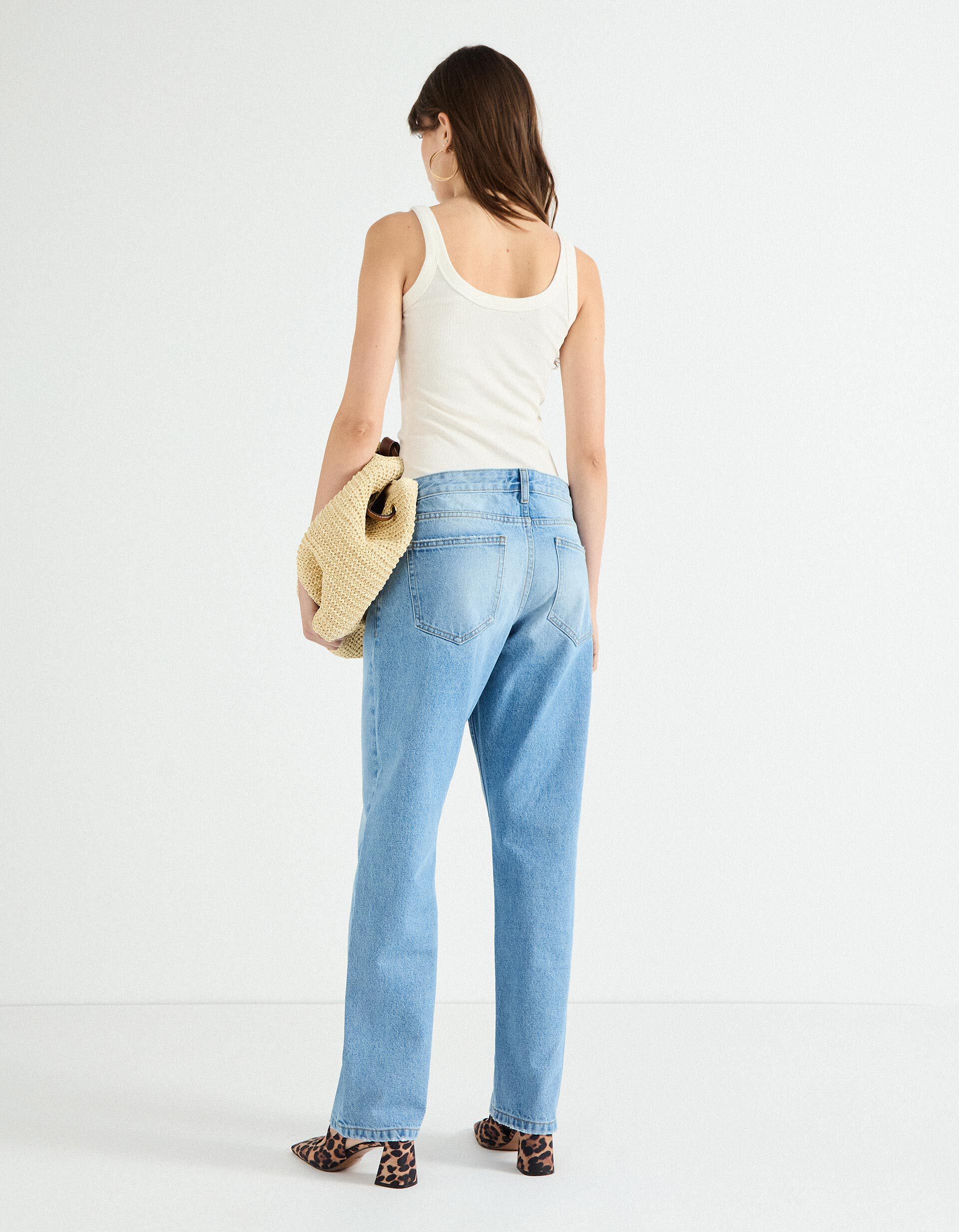 Comprar Online Cal&ccedil;as de Ganga 'Straight Fit', Mulher, Azul Claro